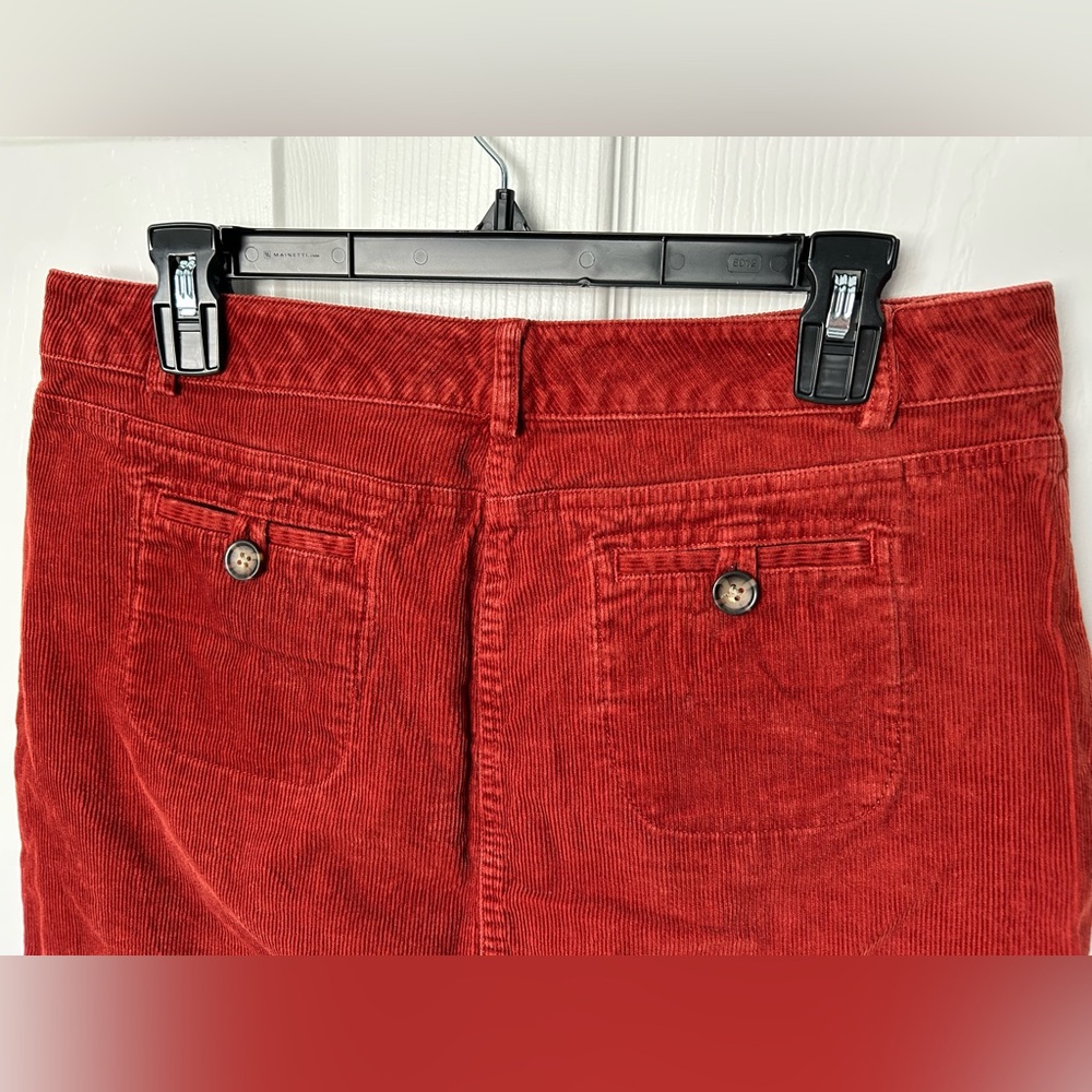 Banana Republic Rust Orange Corduroy Mini Skirt Size 6 - Picture 3 of 12